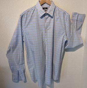 Hugo Boss/ Sharp Fit Men's/17.5-36/37 blue/brown